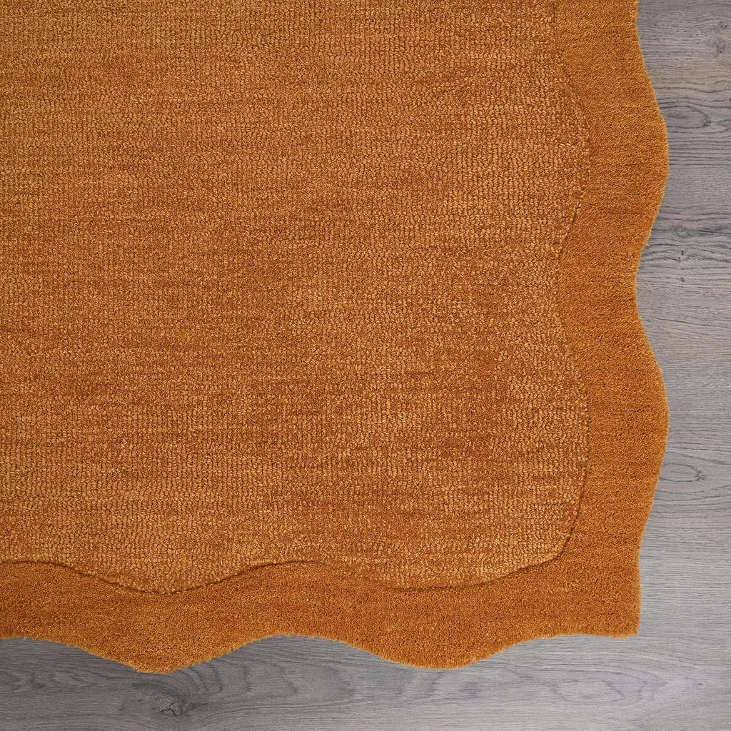 Organic Wave Edge Wool Area Rug
