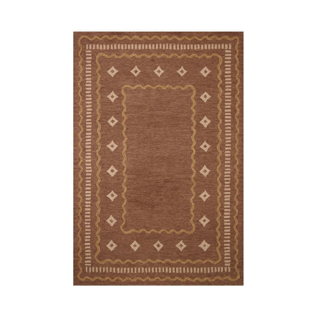 Brown Desert Motif Modern Rug
