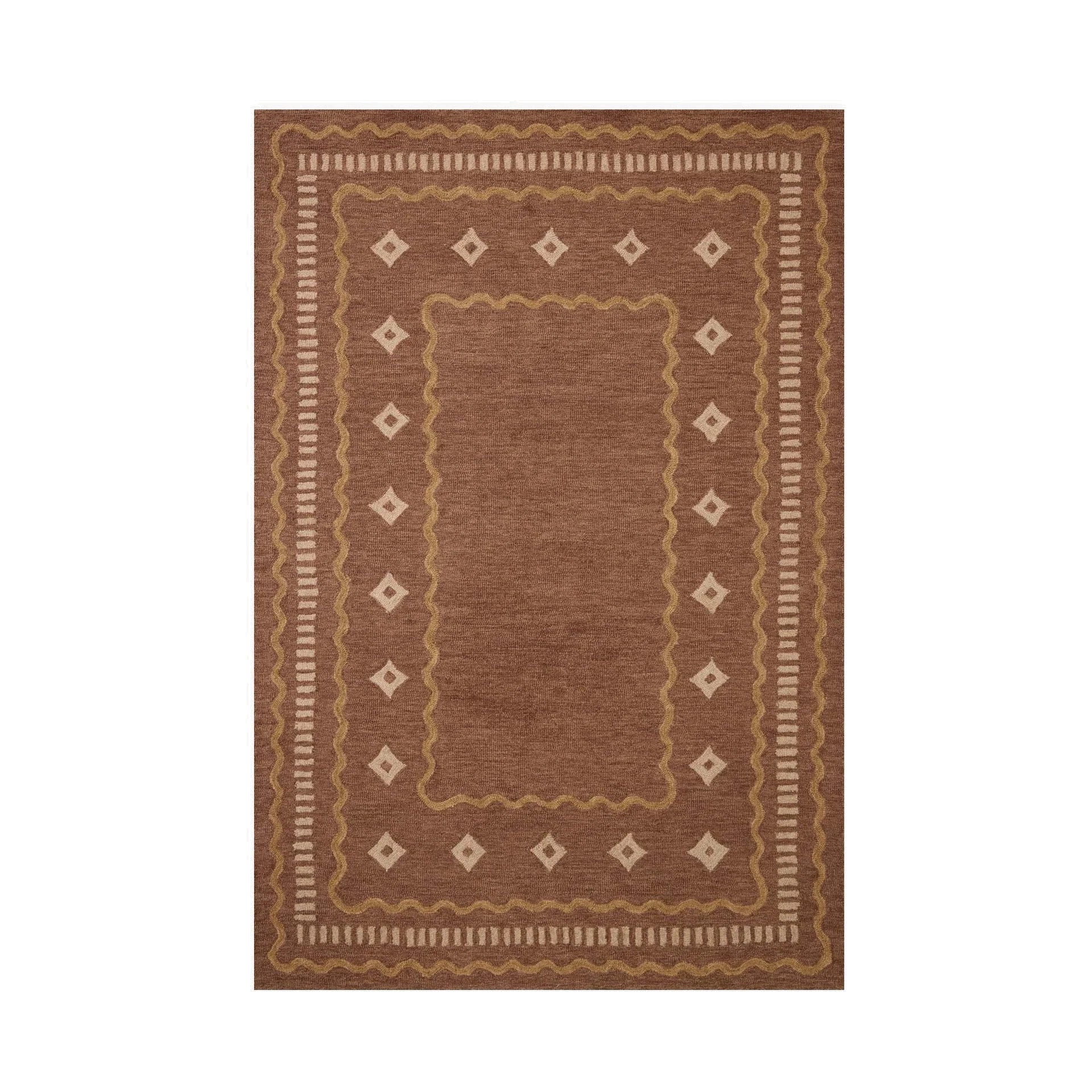 Brown Desert Motif Modern Rug