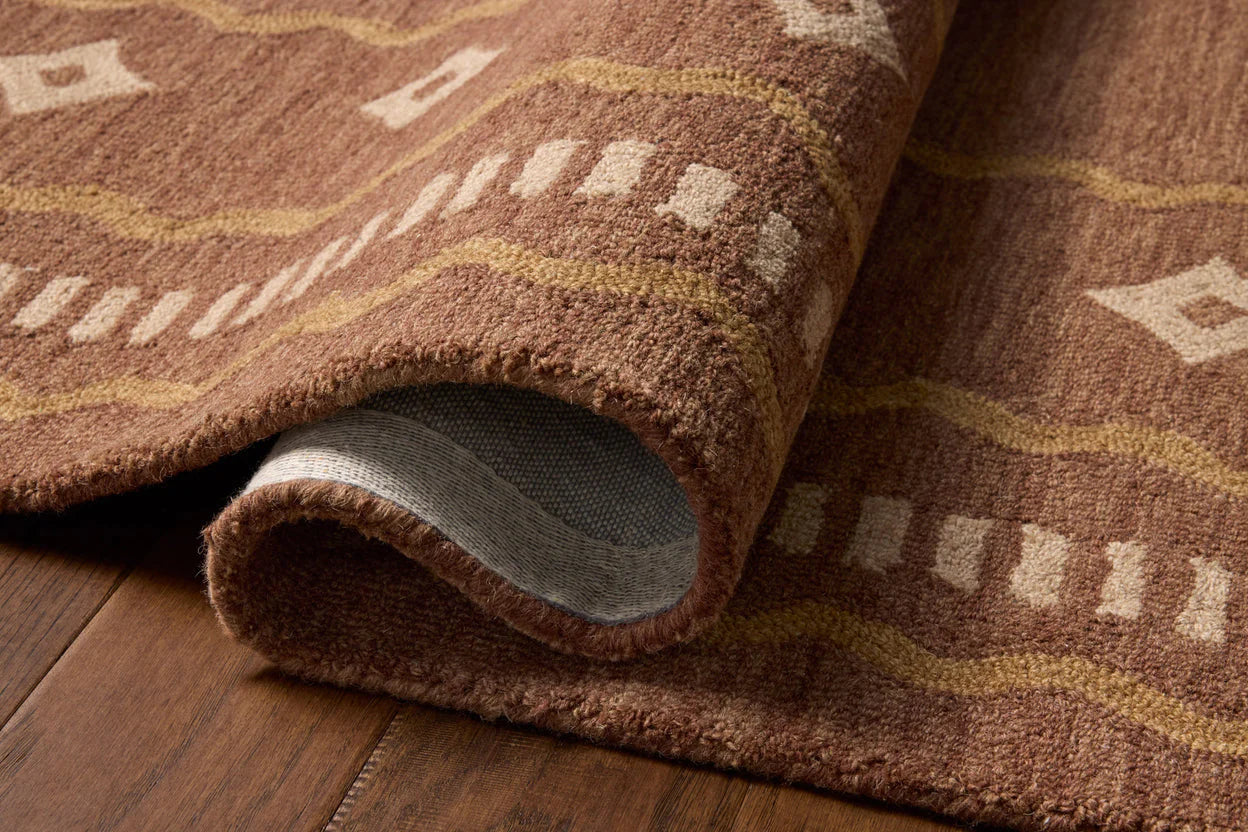 Brown Desert Motif Modern Rug