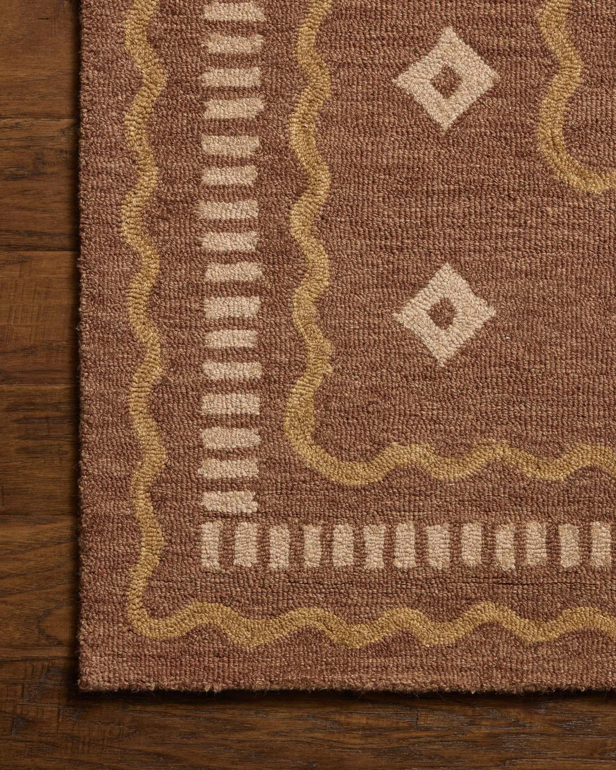Brown Desert Motif Modern Rug