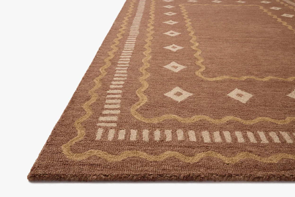 Brown Desert Motif Modern Rug