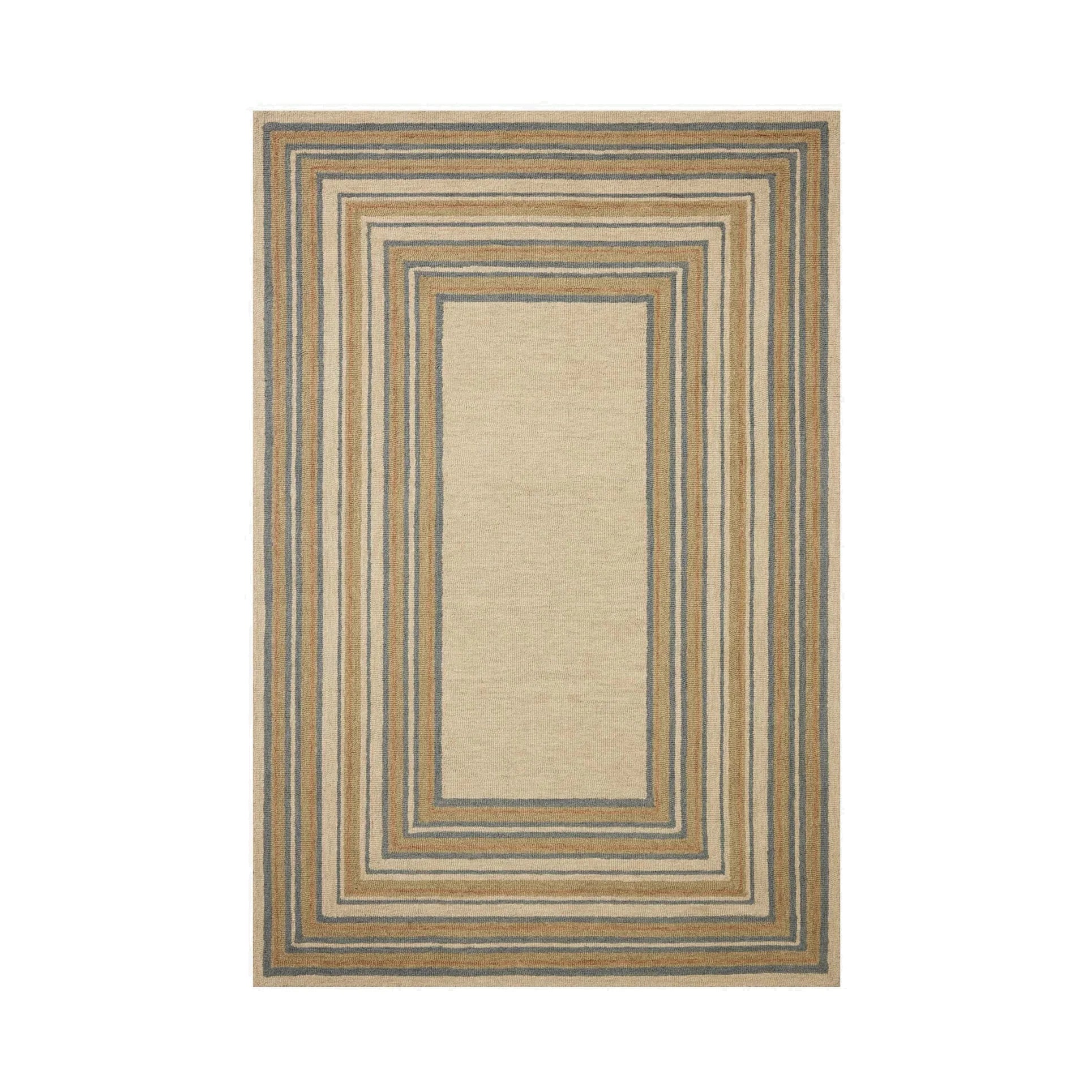 Beige Contour Line Modern Carpet