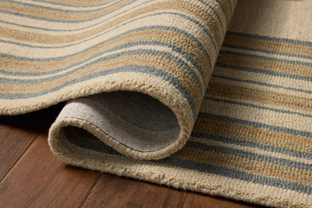 Beige Contour Line Modern Carpet