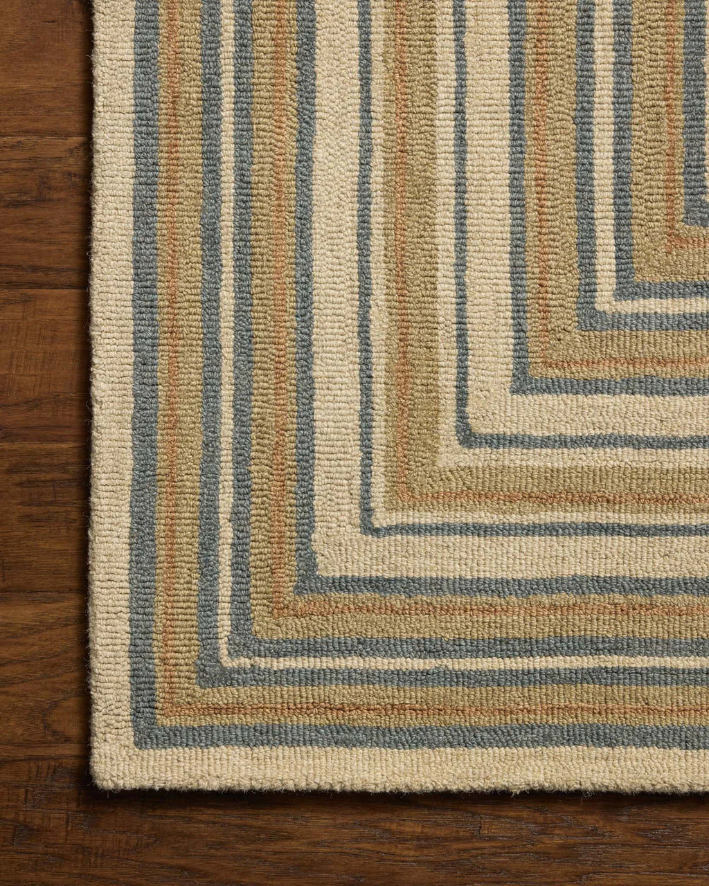 Beige Contour Line Modern Carpet