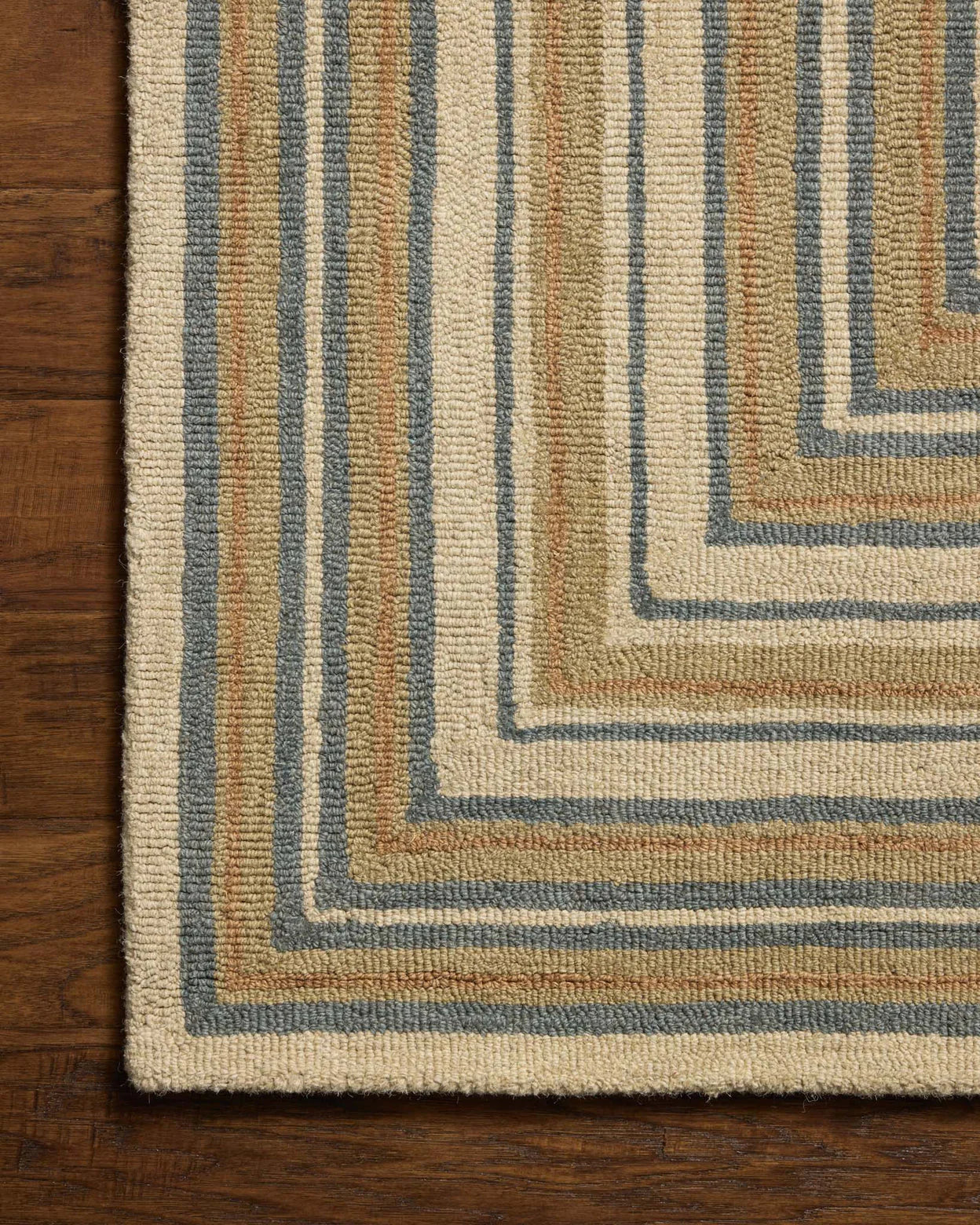 Beige Contour Line Modern Carpet