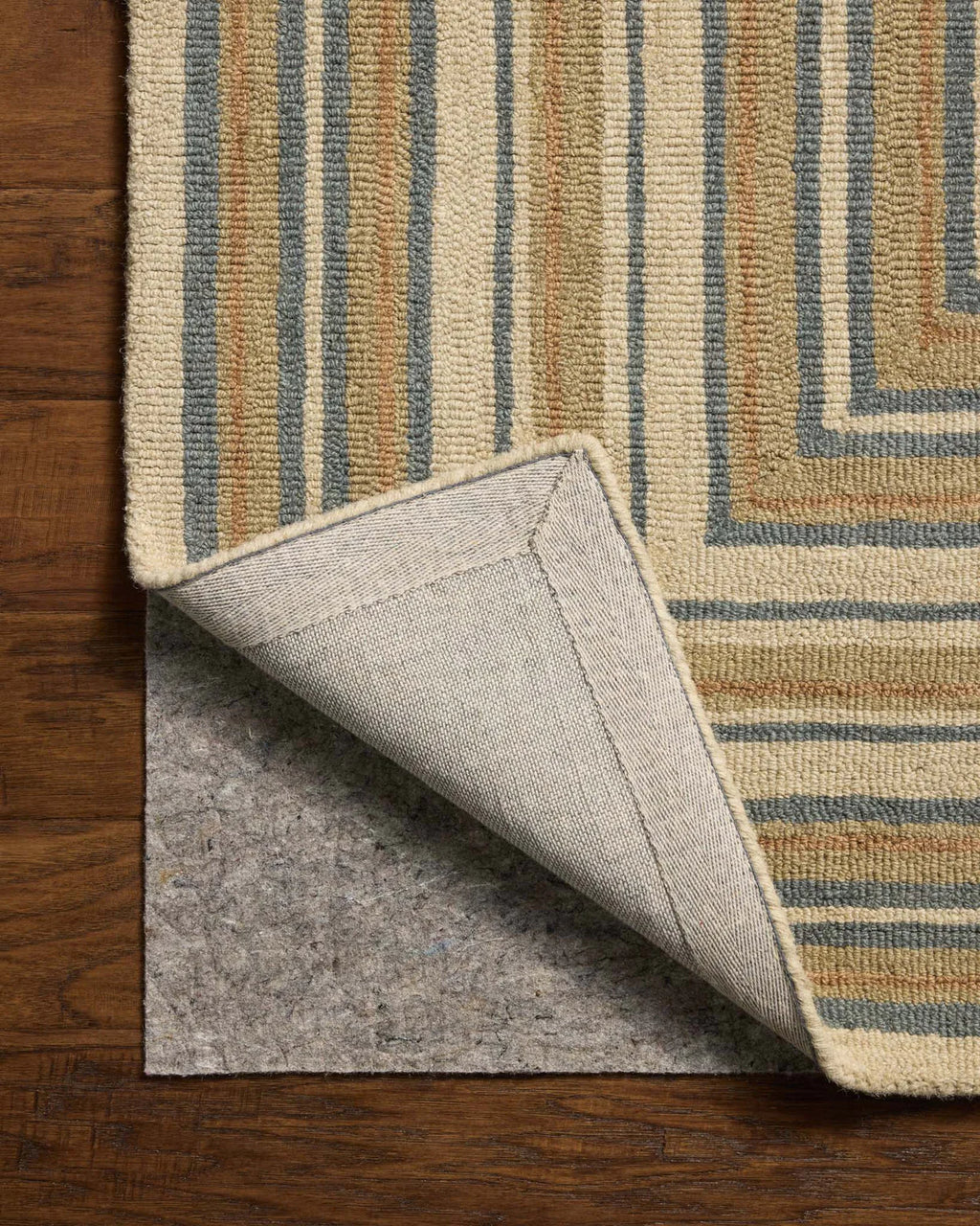 Beige Contour Line Modern Carpet