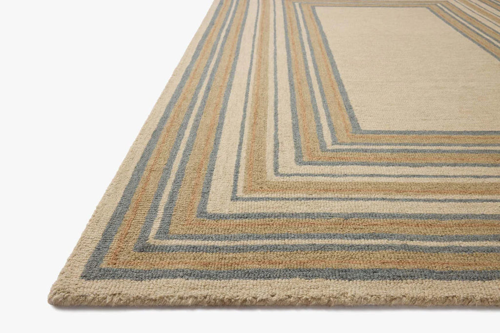 Beige Contour Line Modern Carpet