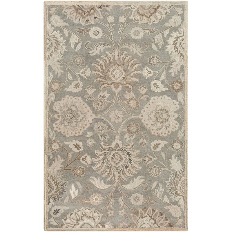 Elegant Floral Hand Tufted Wool Rug