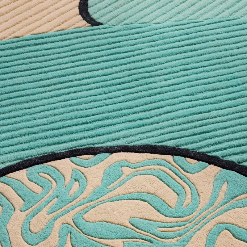 Sea Green Archway Designer Rug