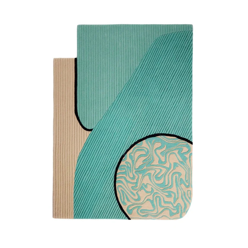 Sea Green Archway Designer Rug