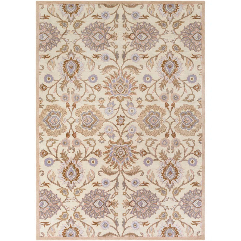 Hand-Tufted Wool Floral Area Rug