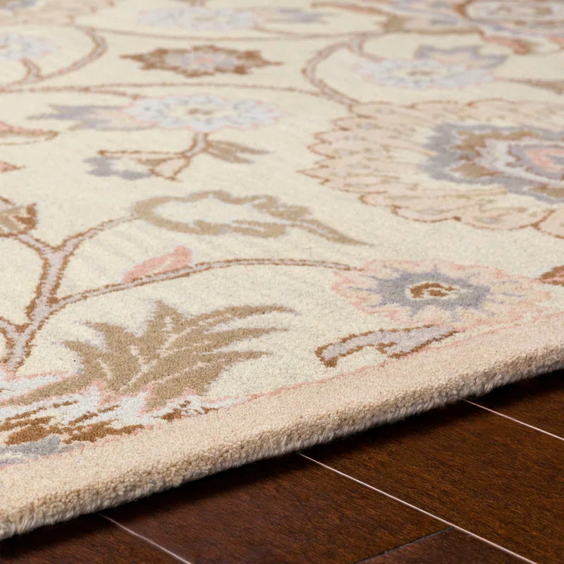 Hand-Tufted Wool Floral Area Rug