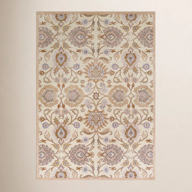 Hand-Tufted Wool Floral Area Rug