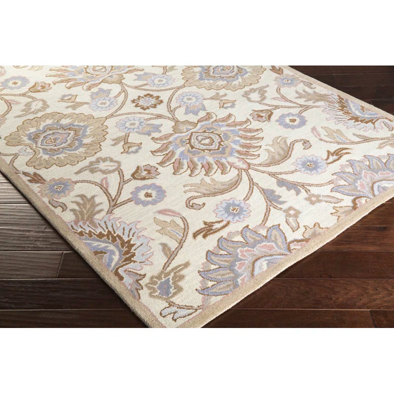 Hand-Tufted Wool Floral Area Rug