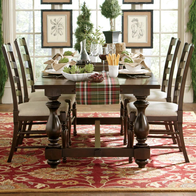Traditional Red Wool Area Rug