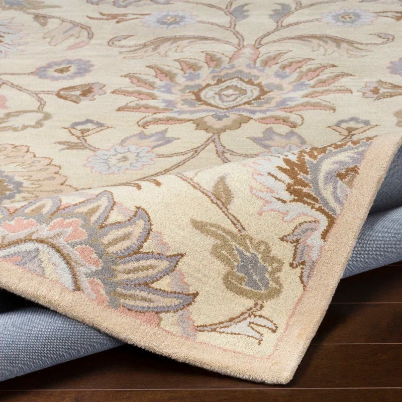 Hand-Tufted Wool Floral Area Rug