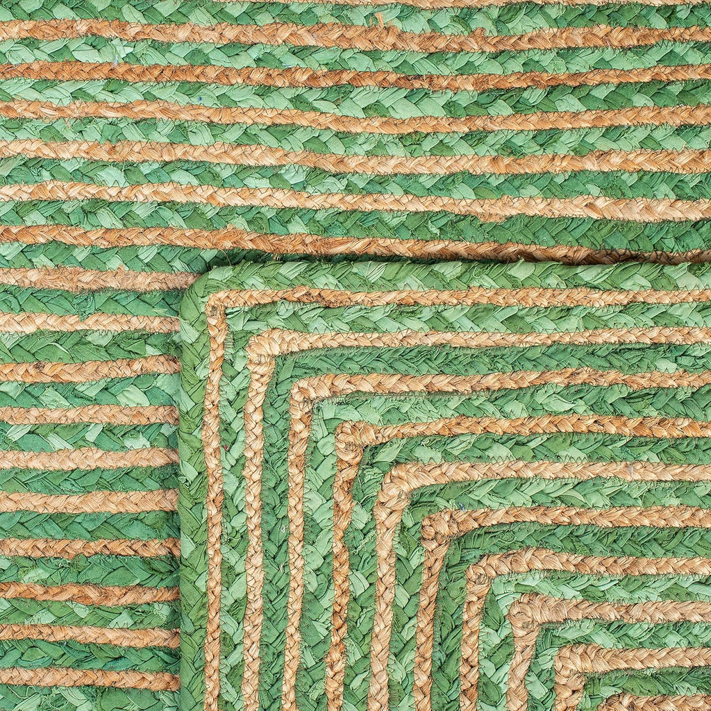 Modern Green Jute Carpet