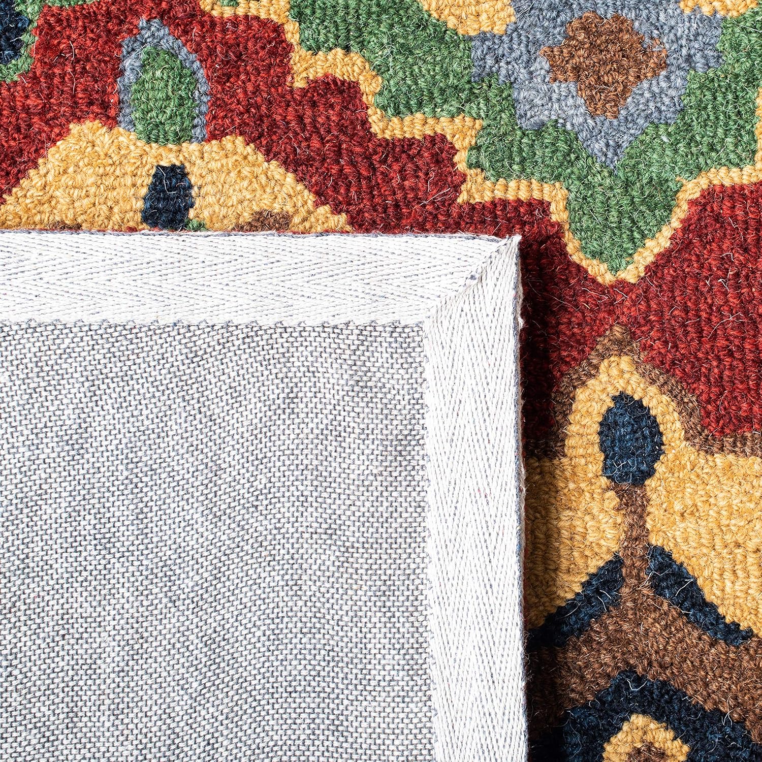 Multicolor Geometric Border Persian Carpet