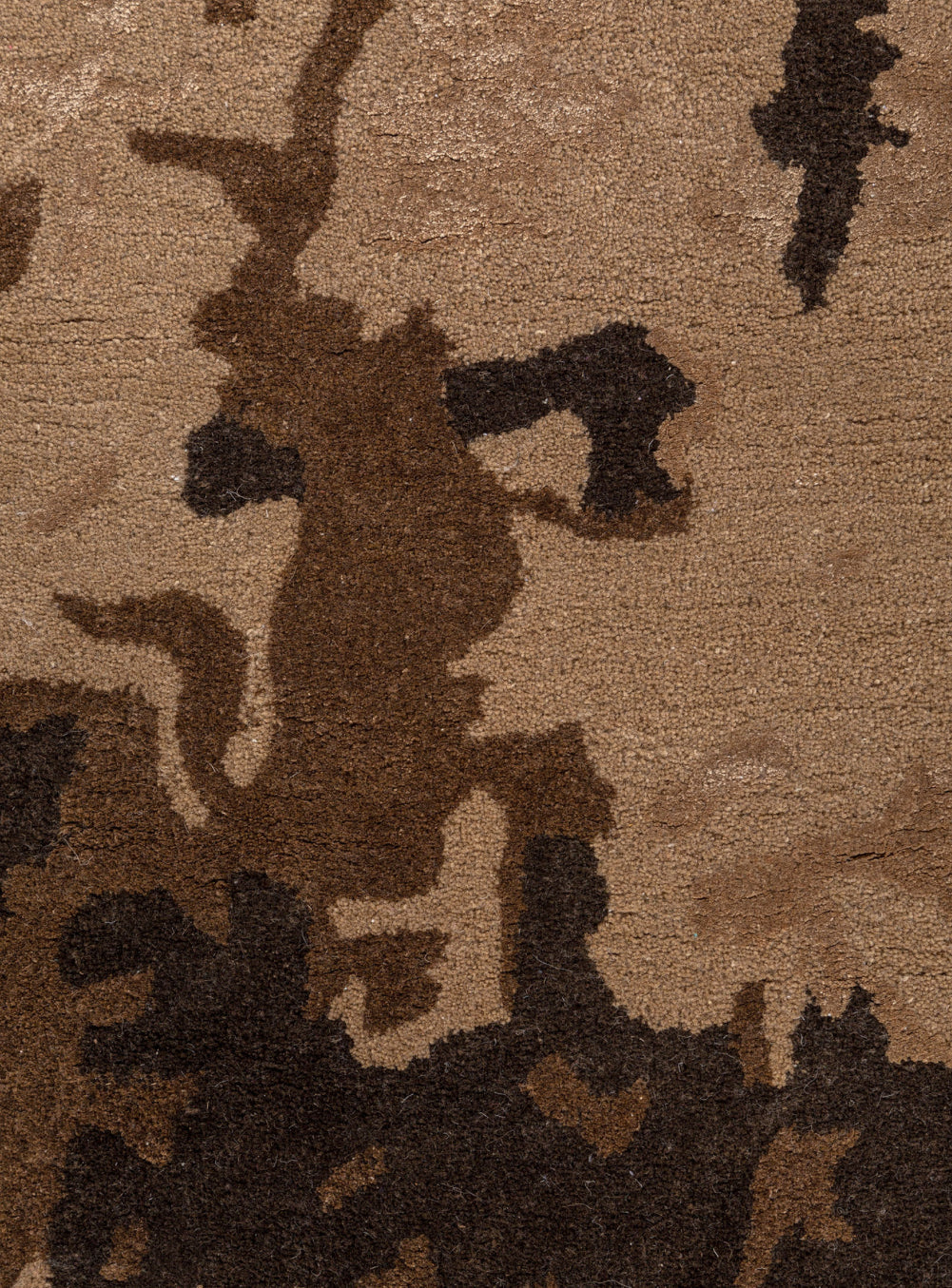 Umber Expressionist Textured Rug