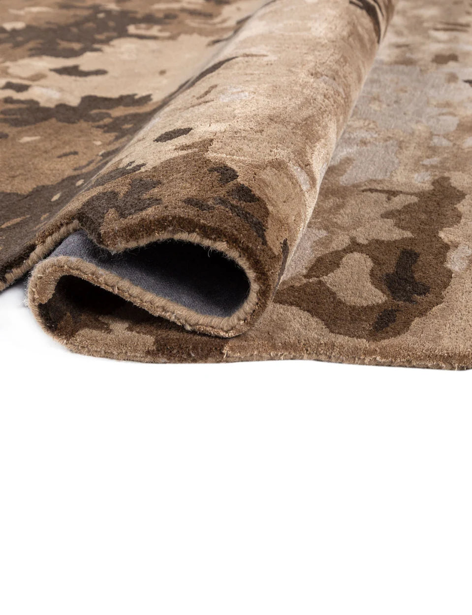 Umber Expressionist Textured Rug