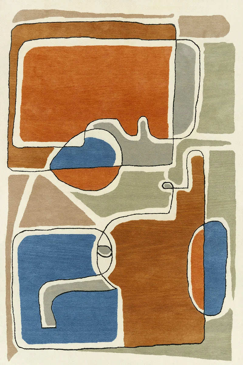 High End Abstract Wool Rug