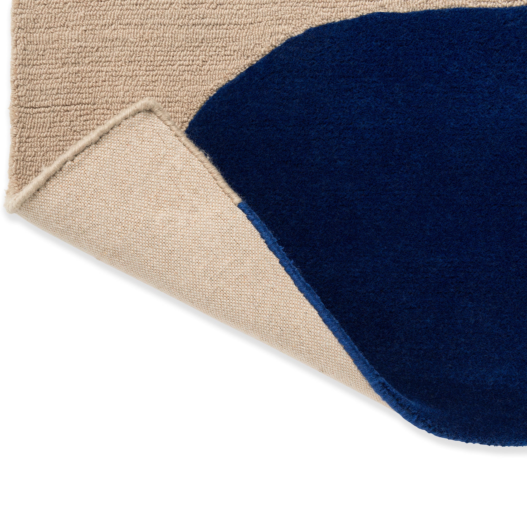 Contemporary Cobalt Shape Handmade Rug