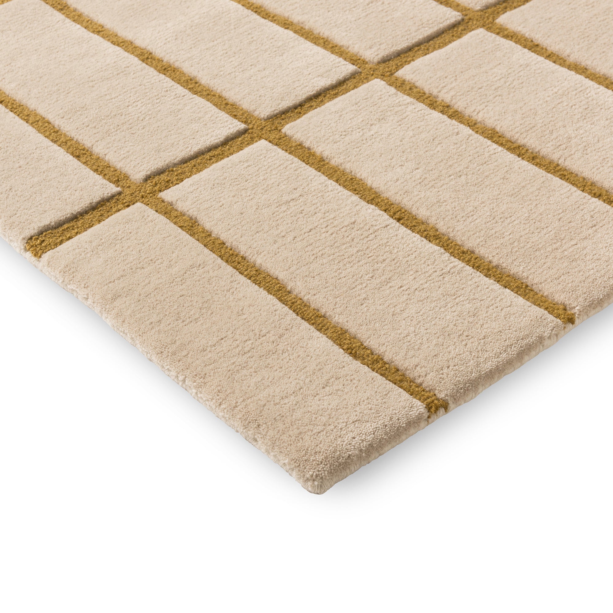 Luxury Bronze Line Handmade Wool Carpet