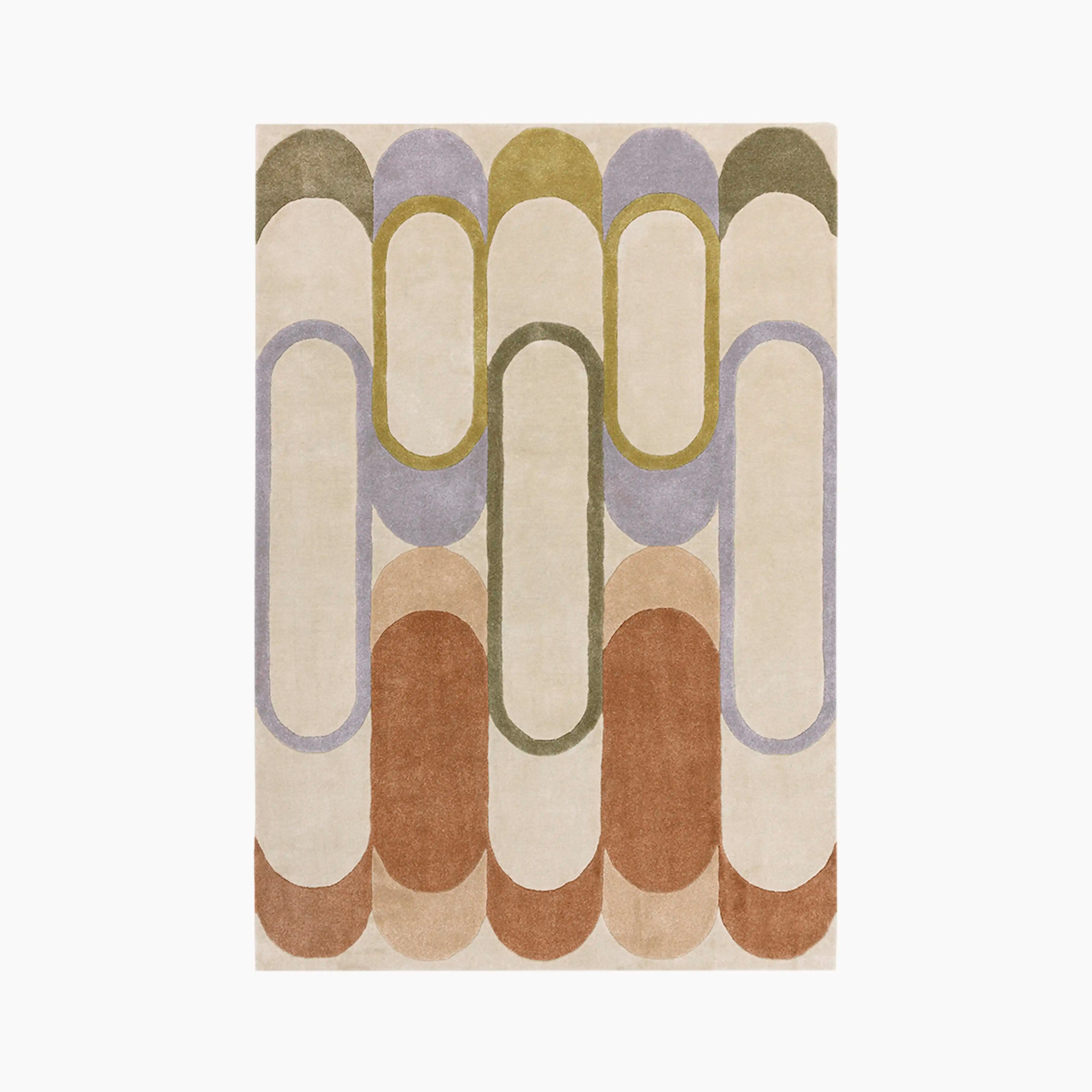 Beige Nordic Loop Wool Carpet