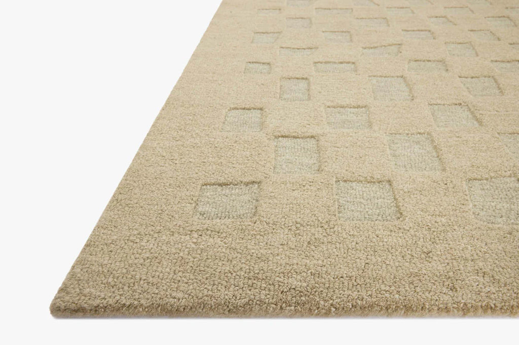 Beige Minimal Pebble Wool Rug