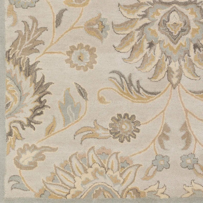 Classic Beige Floral Rug