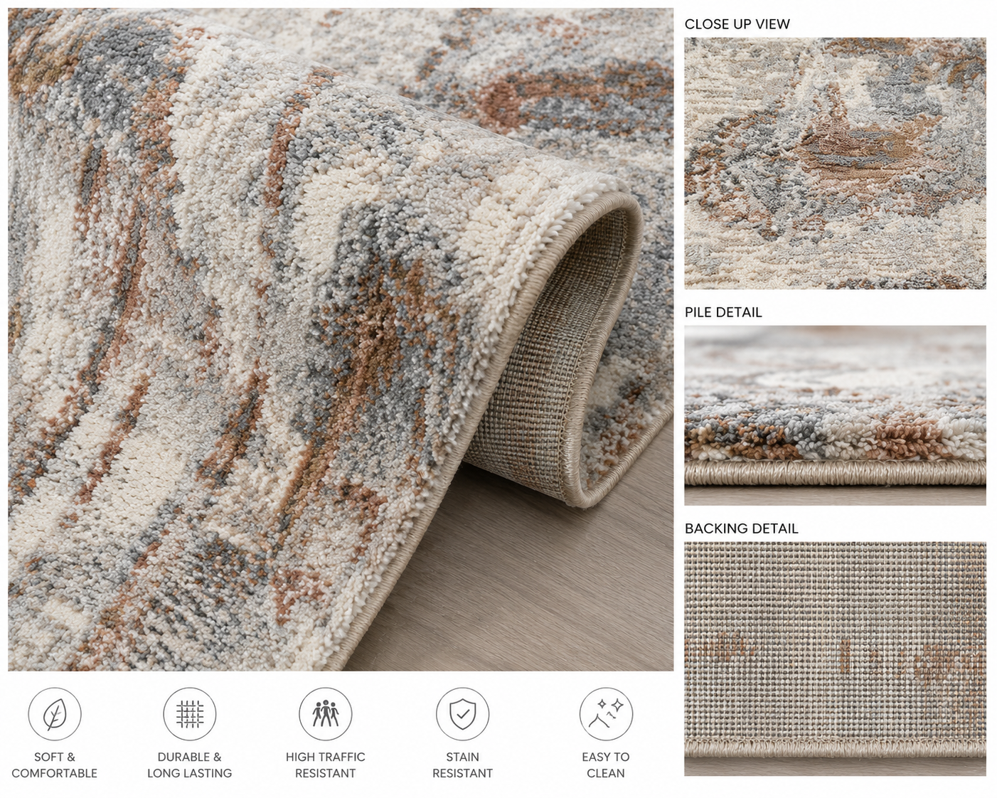 Contemporary Abstract Style in Soft Neutral Colors