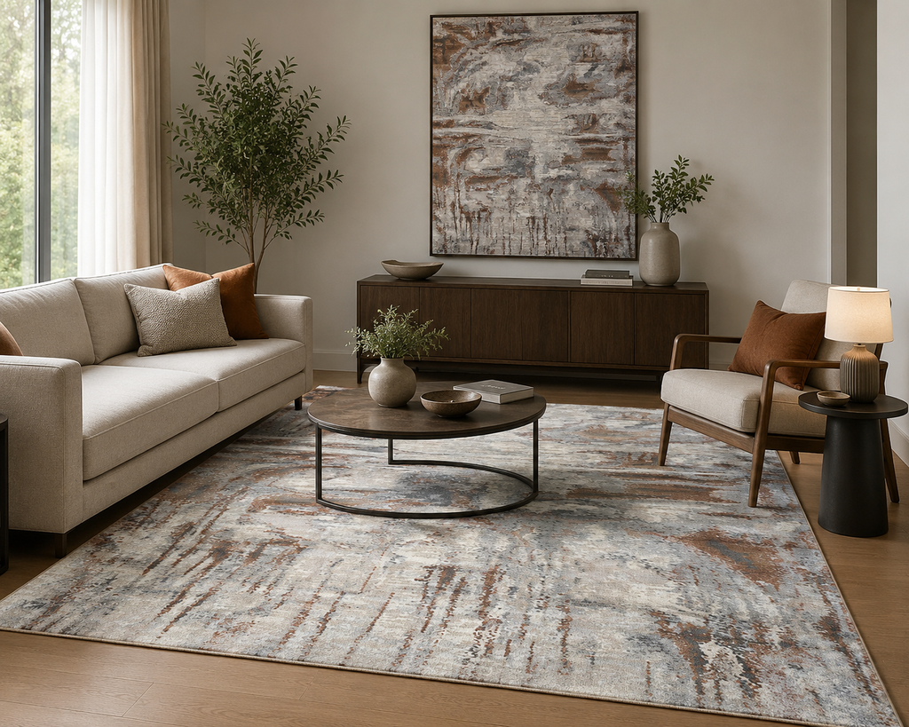 Contemporary Abstract Style in Soft Neutral Colors