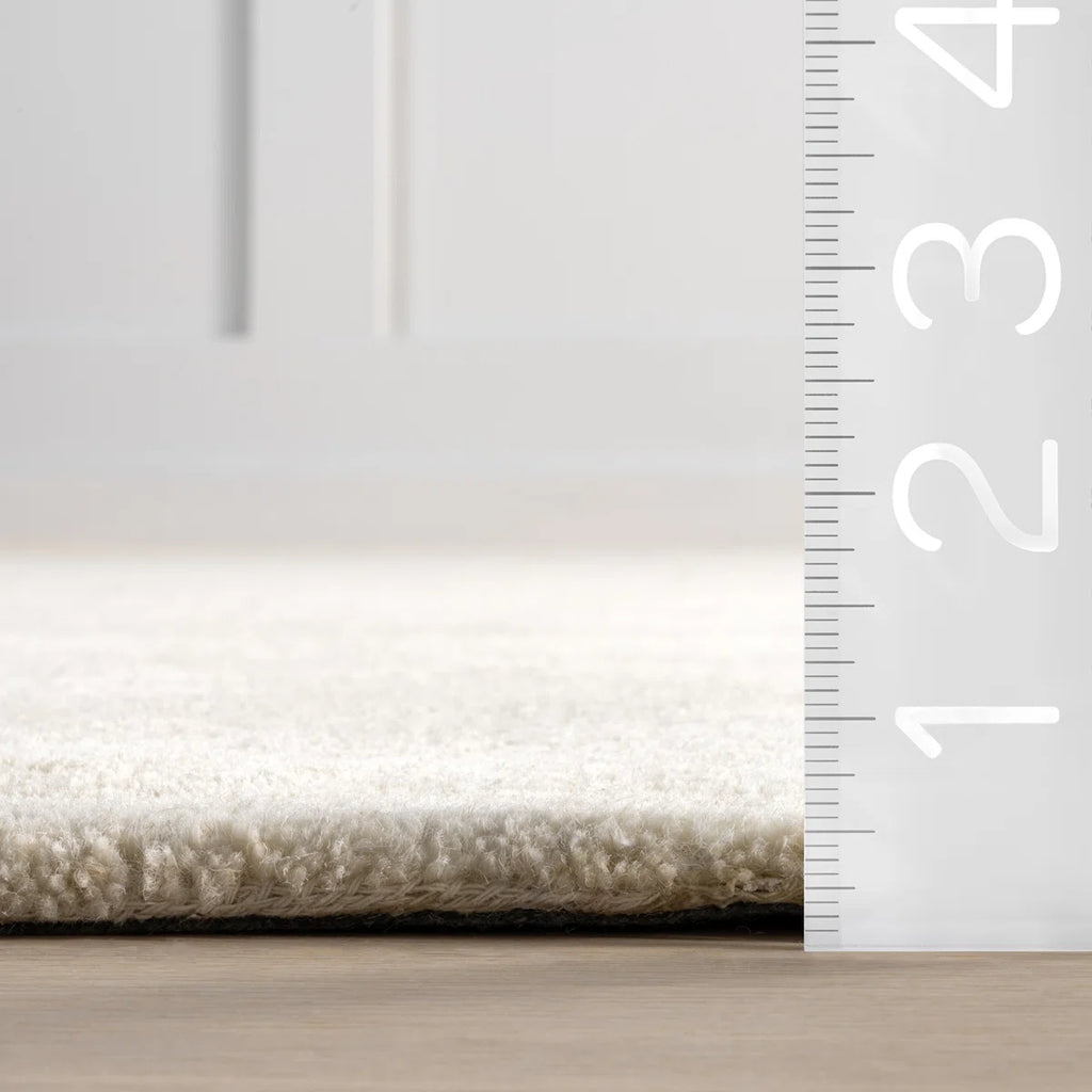 Off-White Asymmetrical Riverstone Carpet