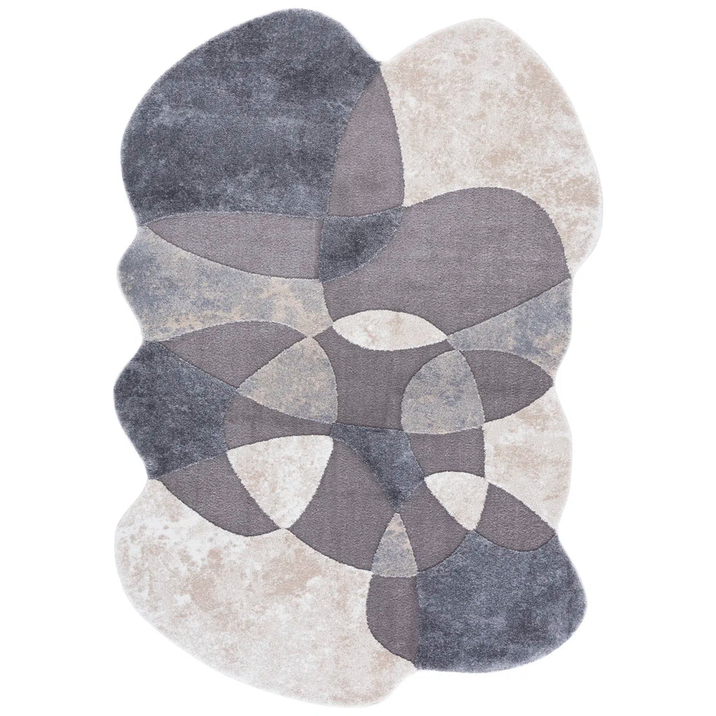 Staccato Distressed Charcoal & Stone Rug