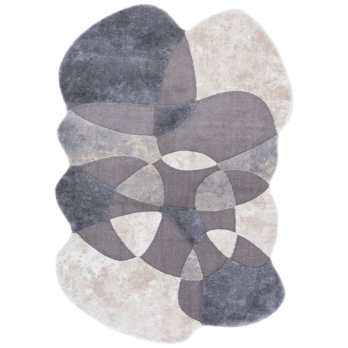 Staccato Distressed Charcoal & Stone Rug