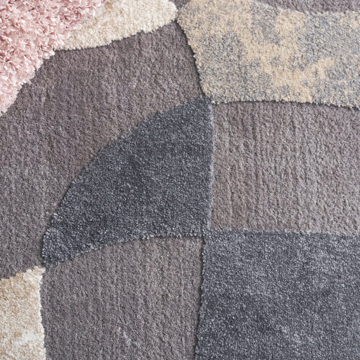 Staccato Distressed Charcoal & Stone Rug
