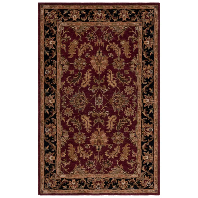 Classic Burgundy Wool Rug