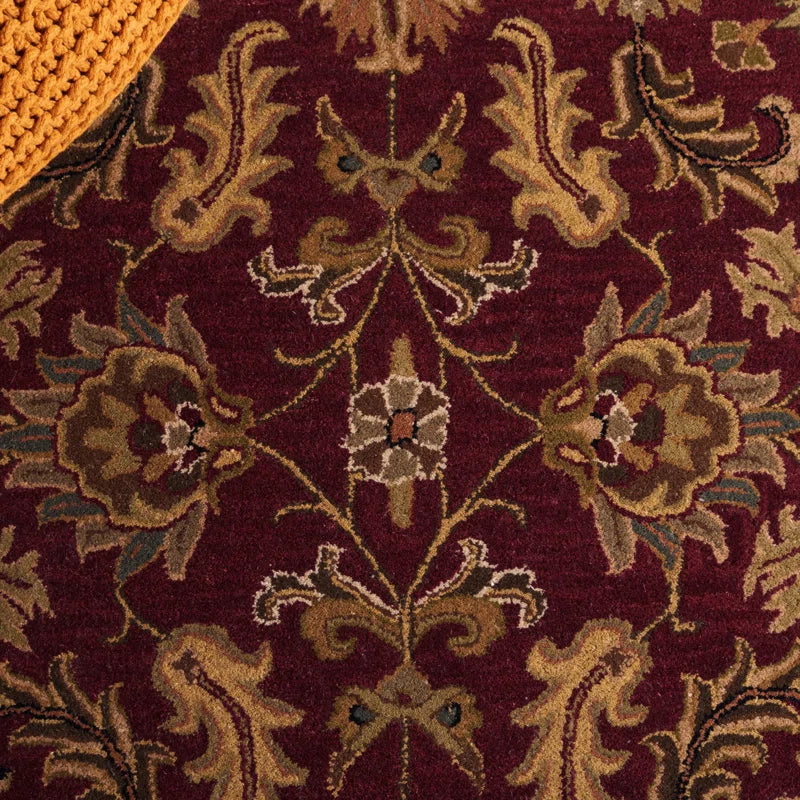 Classic Burgundy Wool Rug