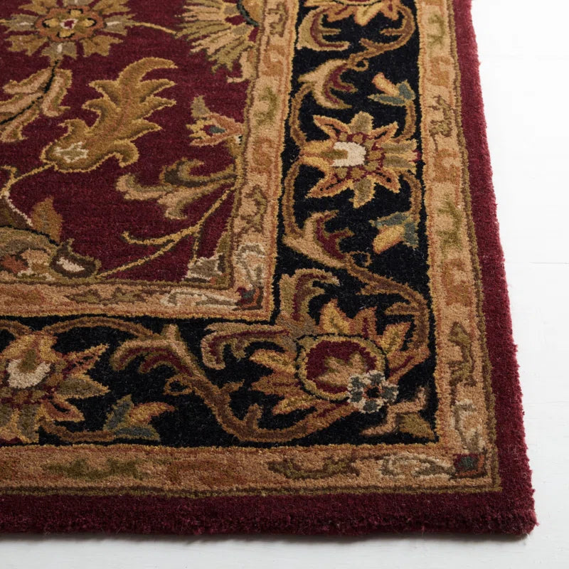 Classic Burgundy Wool Rug
