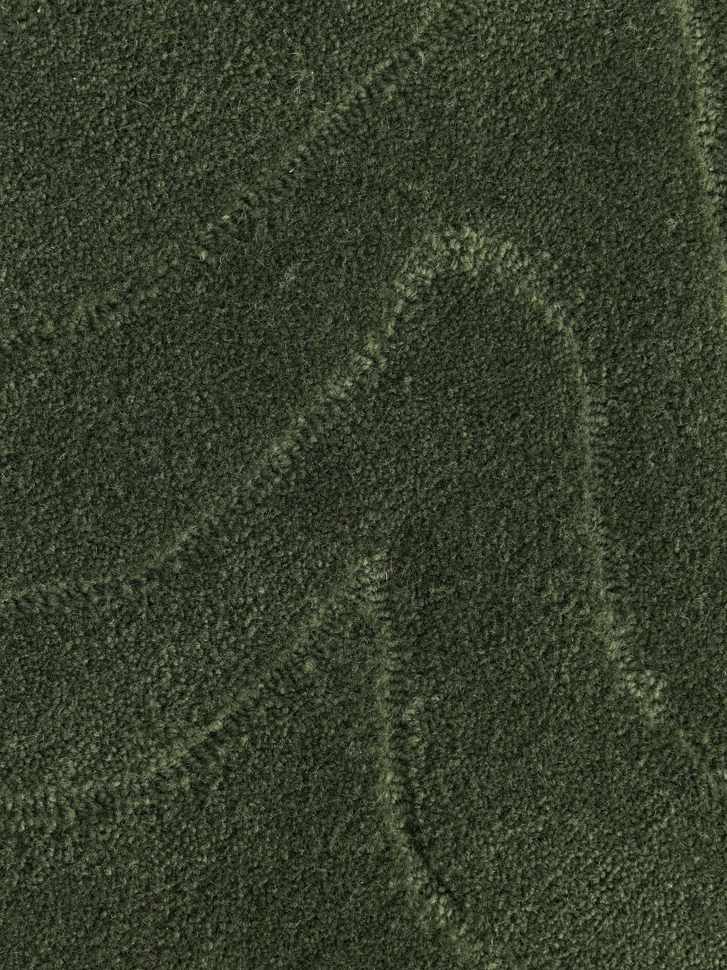 Forest Green Contemporary Round Carpet