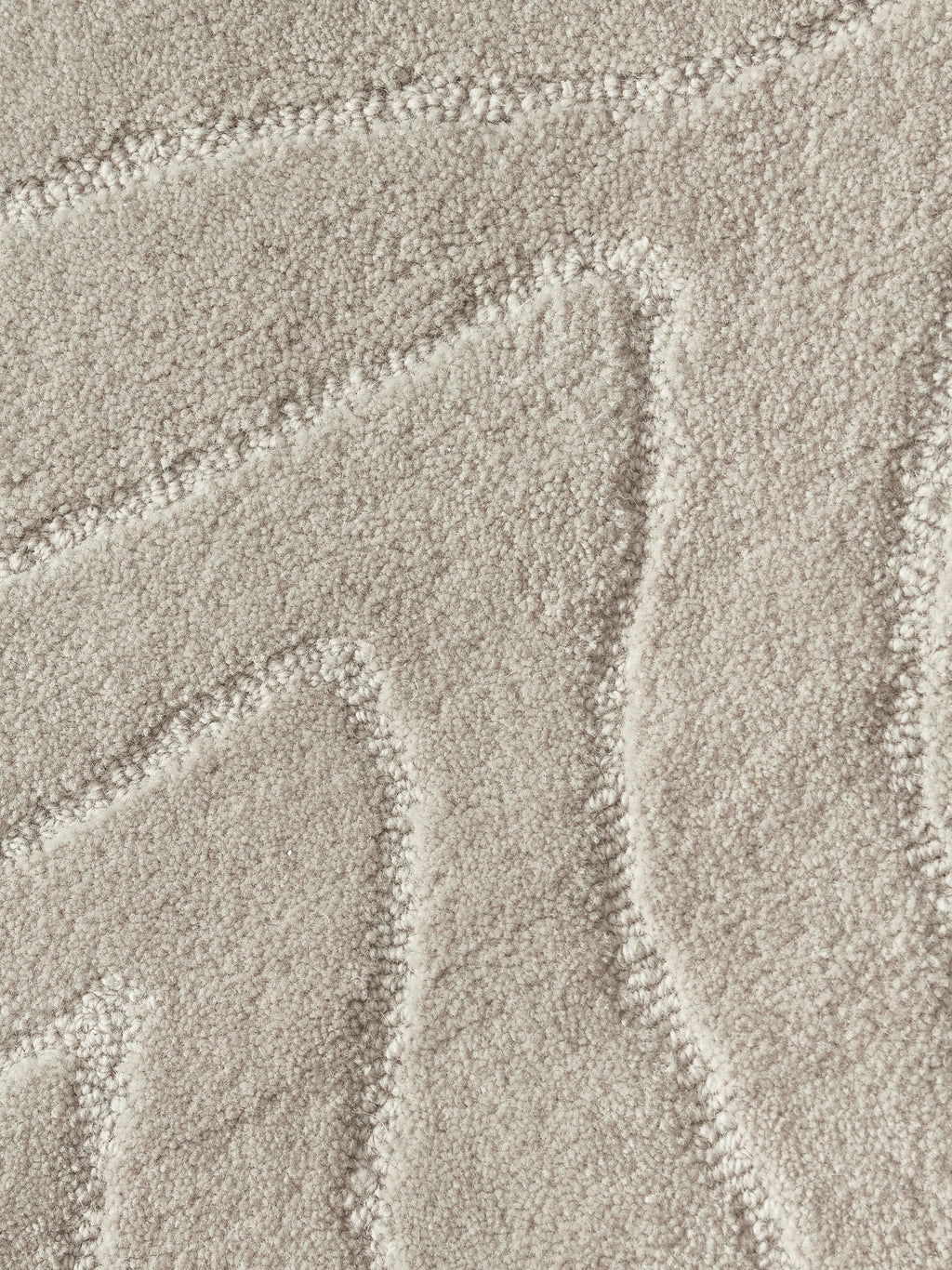 Light Grey Wave Round Carpet