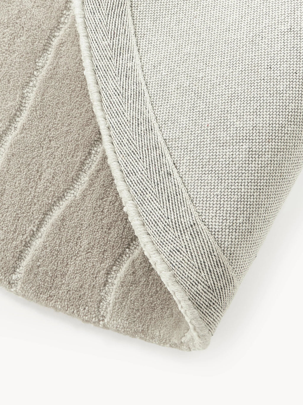 Light Grey Wave Round Carpet