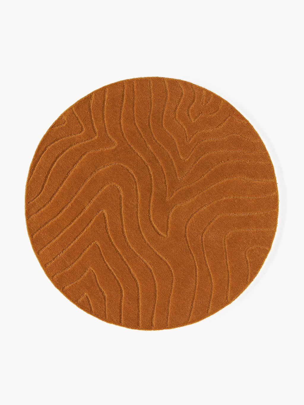 Terracotta Contemporary Round Carpet