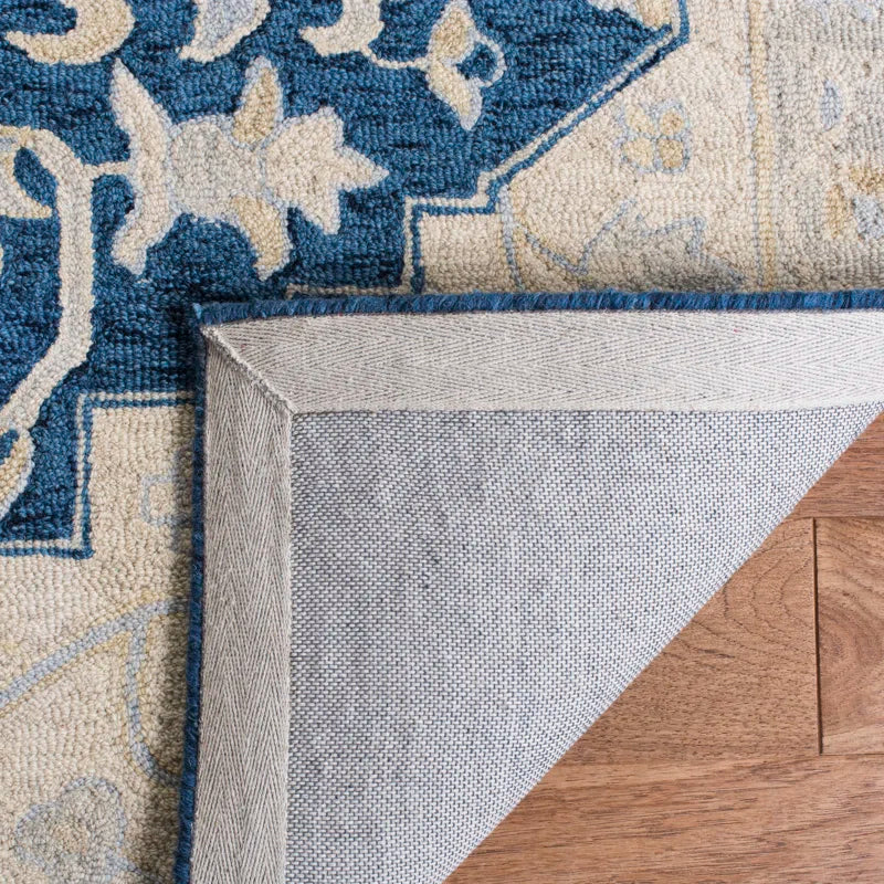 Sophisticated Deep Blue Oriental Rug