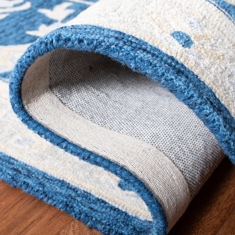 Sophisticated Deep Blue Oriental Rug