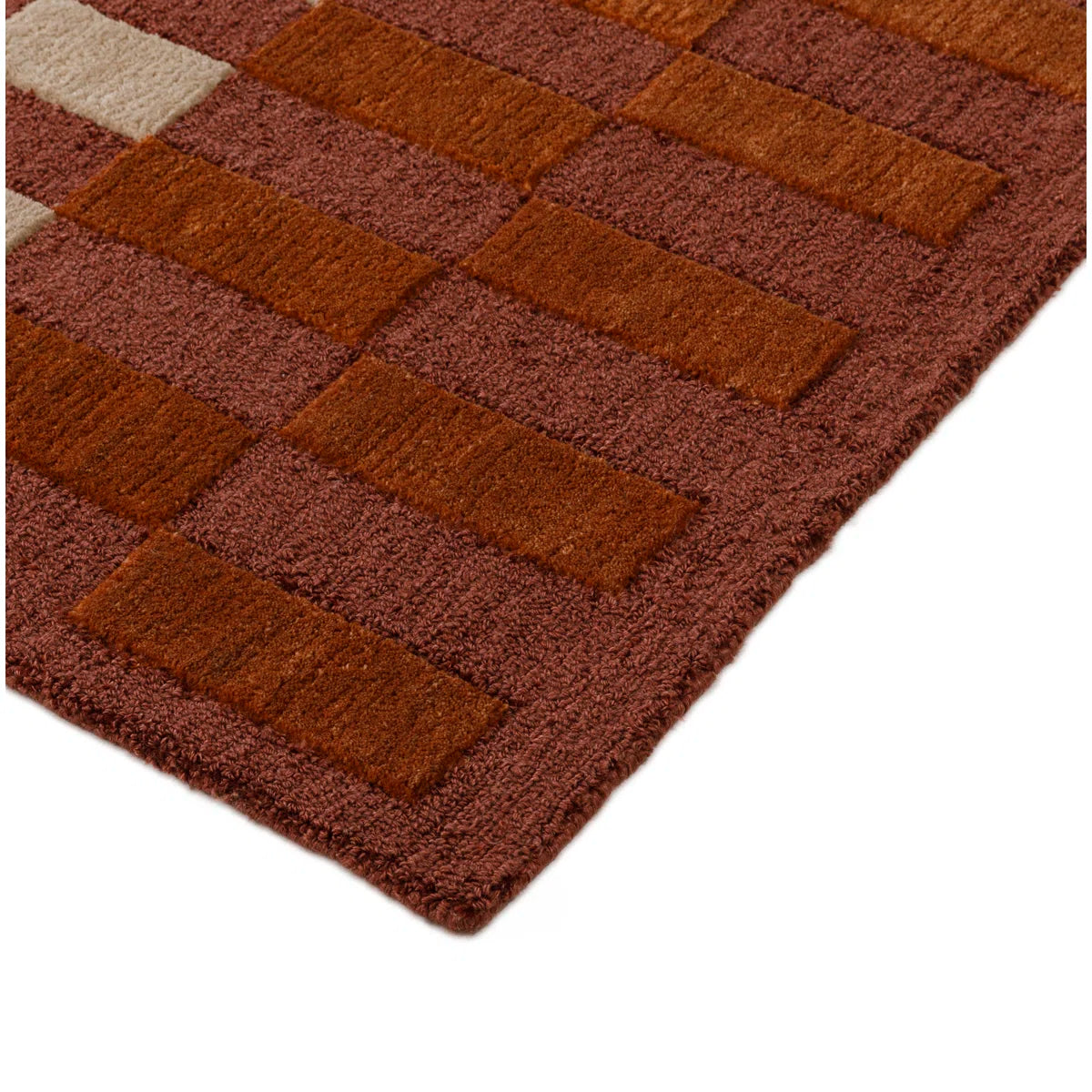 Terracotta Rhythm Wool Rug