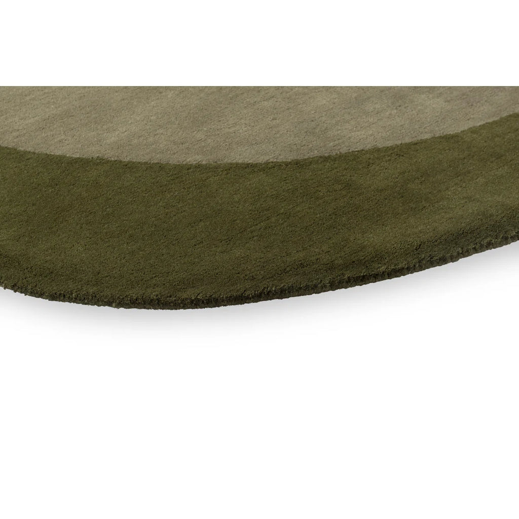 Forest & Pistachio Asymmetrical Pebble Rug