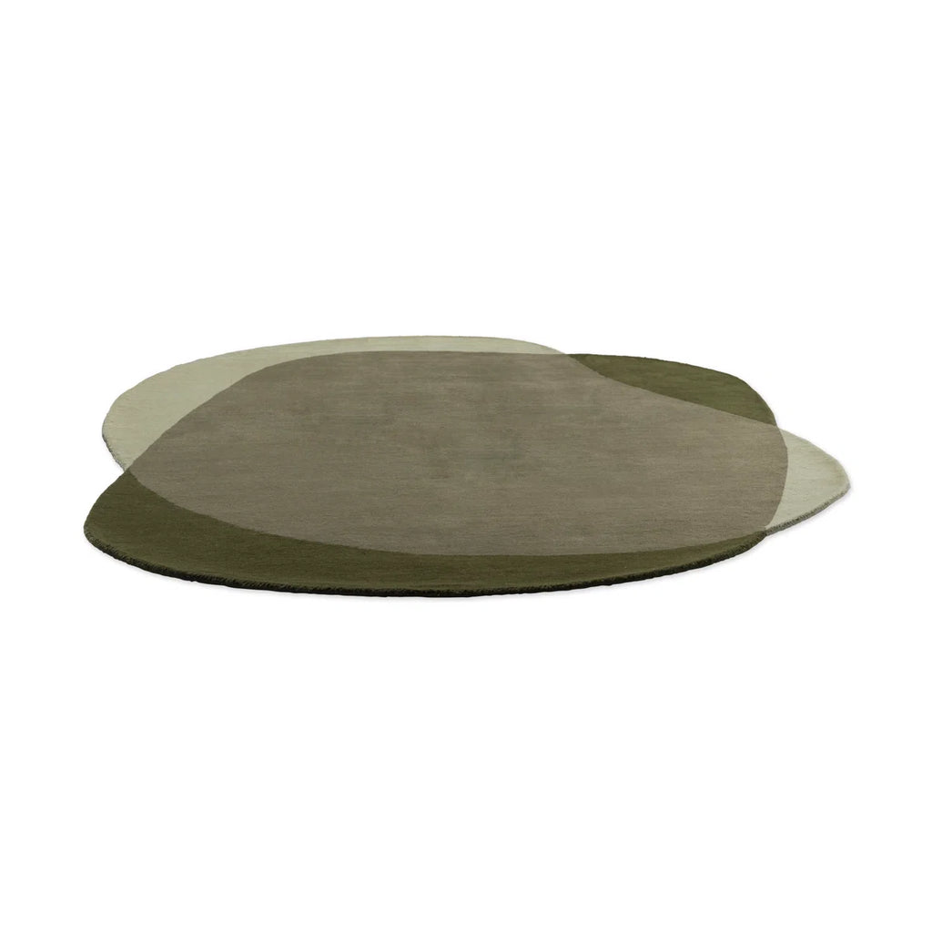 Forest & Pistachio Asymmetrical Pebble Rug