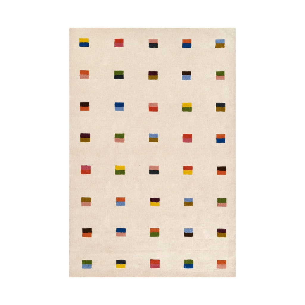 Cream Color Theory Area Carpet